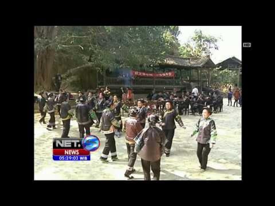 NET5 - Sambut Imlek Warga Nanlong Cina Membuat Kue beras Ketan