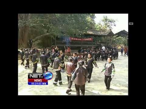 NET5 - Sambut Imlek Warga Nanlong Cina Membuat Kue beras Ketan