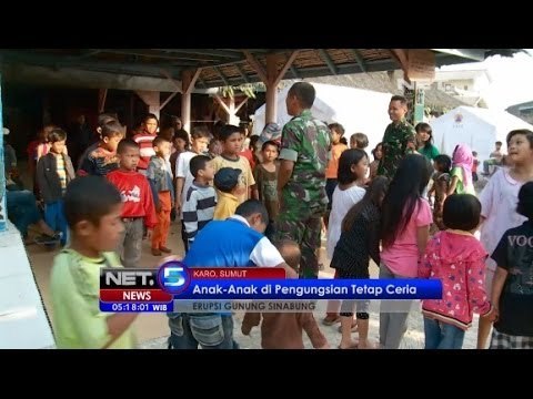 NET5 - Personil TNI AD Ajak Anak anak Pengungsi Sinabung Bernyanyi dan Senam