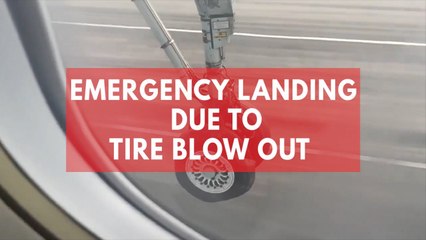 Plane With Flat Tire Lands At Manchester Airport
