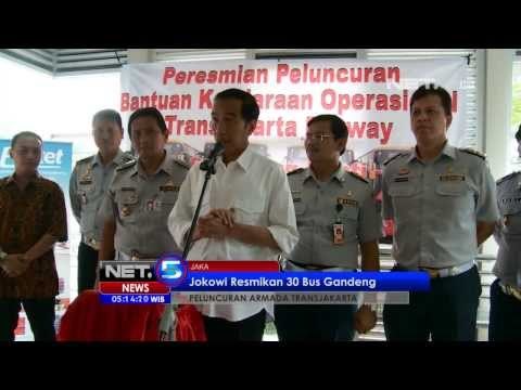NET5 - Jokowi Resmikan 30 Bus Gandeng Transjakarta
