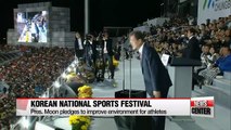 98th Korean National Sports Festival kicks off, Pres. Moon pledges to expand 'sports-for-all' foundation