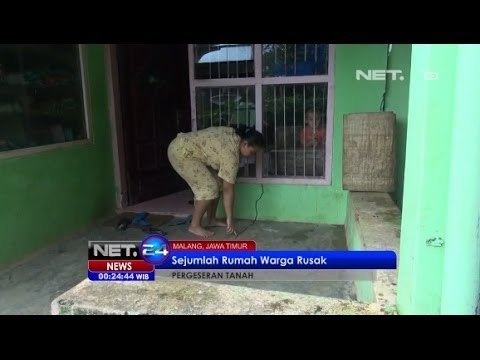 NET24 - Sejumlah Rumah Warga Rusak Akibat Pergeseran Tanah di Malang
