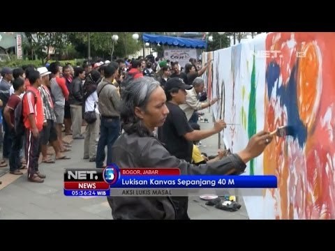 NET5 - Aksi Lukis Massal di Kanvas Sepanjang 40 meter