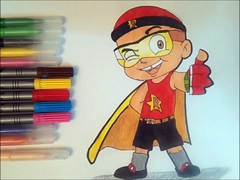 Coloring Pages Mighty Raju cartoon Colouring book for kids