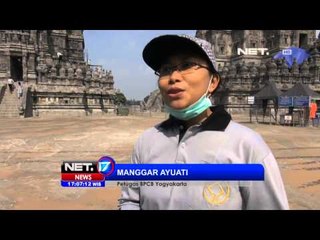 NET17 - Membersikan abu vulkanik di candi prambanan