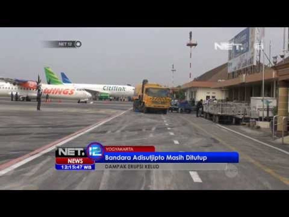 NET12 - Bandara Adi Sucipto beroperasi kembali pasca letusan Kelud