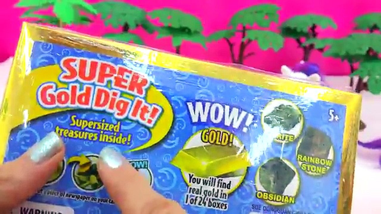 Biggest Super Gold Dig It Surprise Digging Gold Bar In Water with My Little Pony Rarity