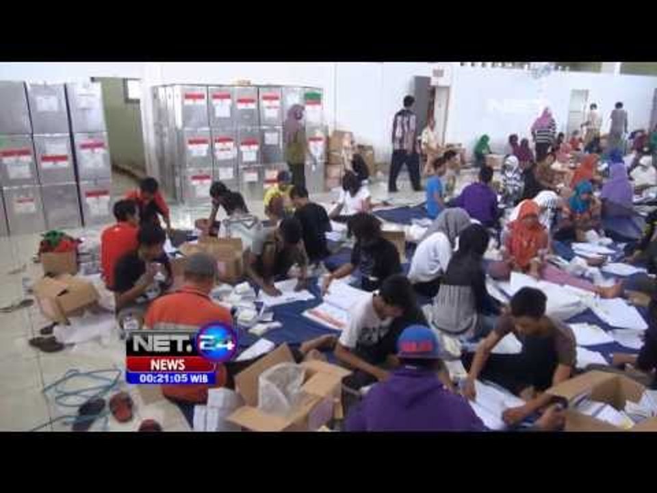 NET24 - KPU gresik sortir surat suara