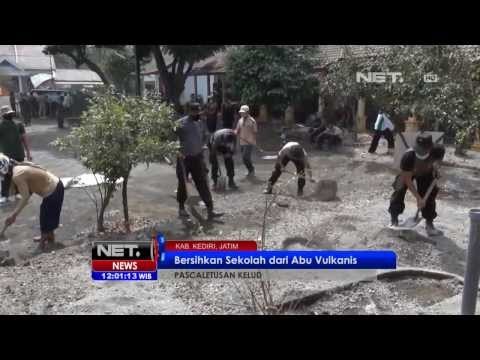 NET12-Bersihkan Sekolah dari Abu Vulkanis Kelud