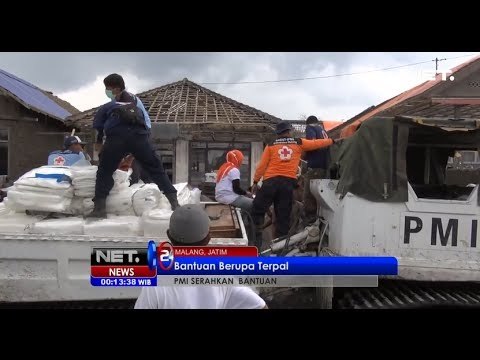 NET24 - PMI sisir bantuan berupa terpal untuk korban Kelud