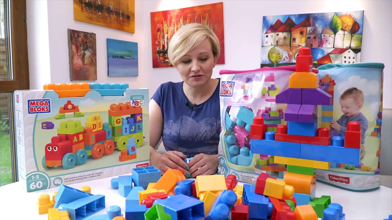 Klocki Mega Bloks First Builders, Pociąg ABC, Fisher Price