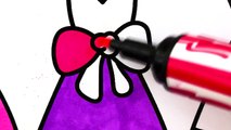 Coloring Pages Dresses | How to Draw Clothes for Girls | Art Colors for Kids