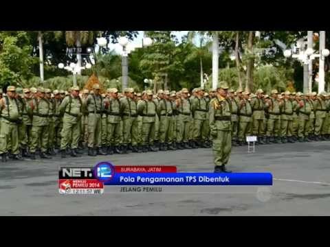NET12 - Pemerintah Surabaya melaksanakan Apel gabungan untuk pengamanan pemilu