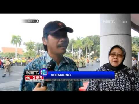 NET12 Pencopotan Atribut Kampanye di Surabaya