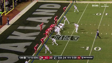 Kansas City Chiefs corner back Marcus Peters draws the offensive pass interference call in the end zone