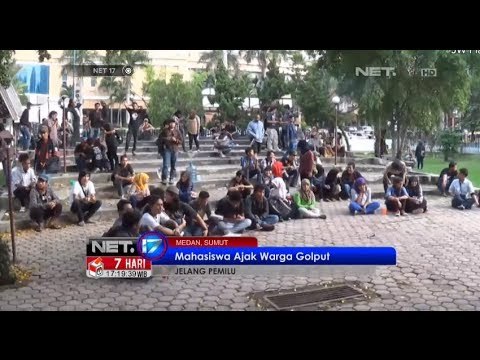 NET17 - Sejumlah mahasiswa di Sumatera Utara menolak Pemilu 2014