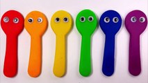 DIY How To Make Rainbow Play Doh Spoon Learn Colors Kinetic Sand Baby Milk Bottles Nursery Rhymes
