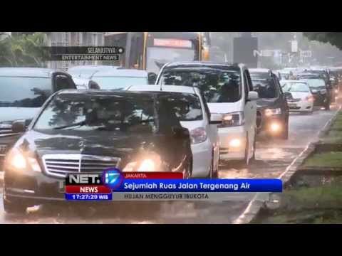 NET17-Hujan Disertai Angin Kencang Akibatkan Genangan di Ibukota