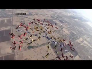 NET12-Rekor Terbang Massal oleh 200 Penerjun Payung di Amerika