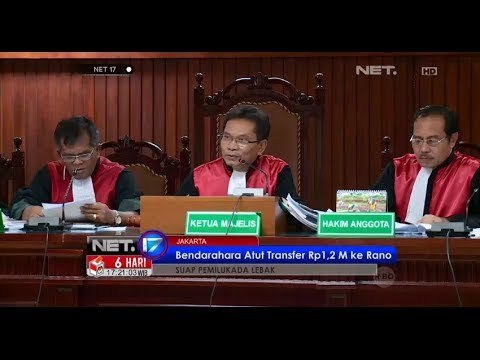 NET17 - Bendahara pribadi Ratu Atut mengaku pernah mentransfer uang 1,2 Milyar pada politisi PDIP
