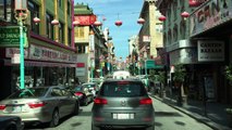 Driving Downtown - Chinatown - San Francisco California USA