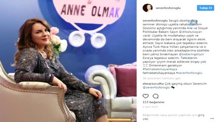 Bakan Kaya, Uçakta Fenalaşan Oyuncu Seren Fosforoğlu'na Müdahale Etti- Fosforoğlu, İnstagram...