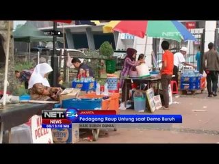 NET24 - Rezeki Bagi Pedagang Kaki Lima Saat Demo Buruh
