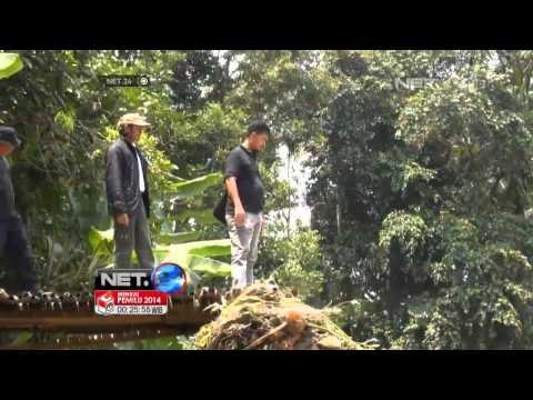 NET24-300 Warga Terancam Tak Bisa ke TPS di Cianjur karena Jembatan Penghubung Desa Putus