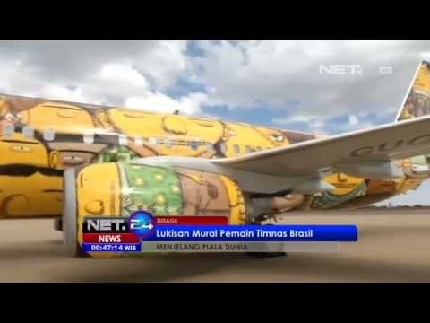 NET24 - Pesawat grafiti Tim Brasil untuk dukung saat piala dunia 2014