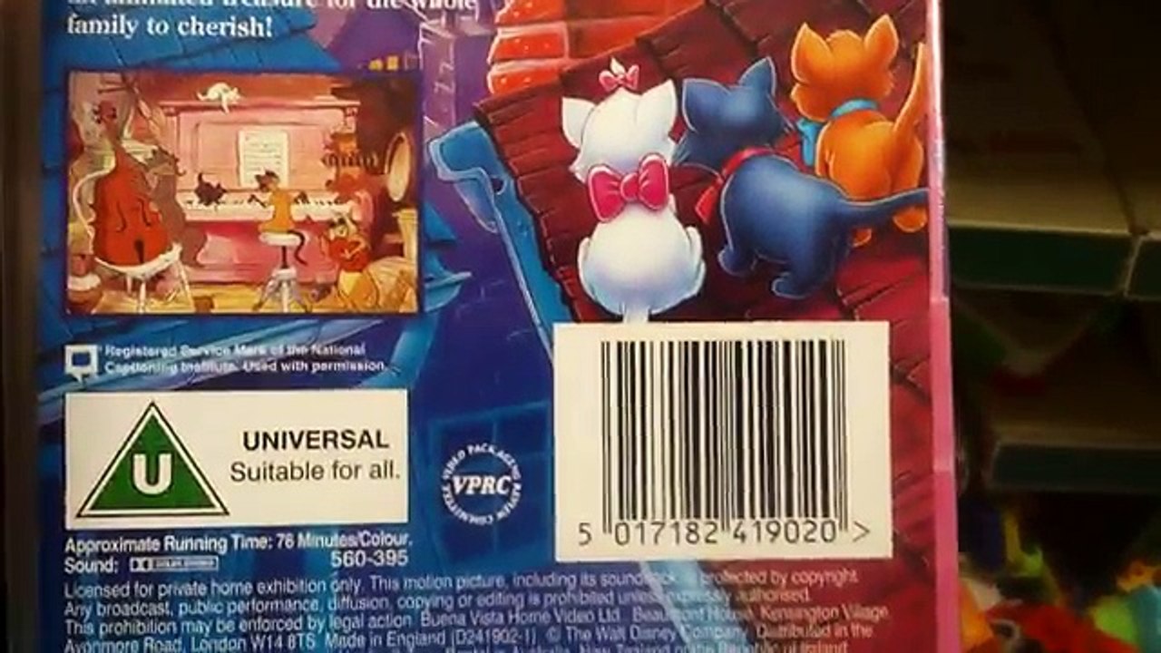 The Aristocats UK Retail VHS Release + Leaflet