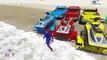 COLOR CARS PARTY W SPIDERMAN COLORS Fun superheroes cartoon 3D for kids l Nursery Rhymes Songs