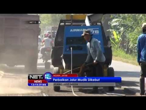 NET12 - Jelang arus mudik lebaran, perbaikan jalur provinsi di kebut