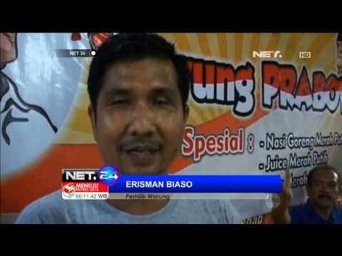 NET24 Simpatisan Dirikan Warung Prabowo dengan Menu Bertema Merah Putih di Padang