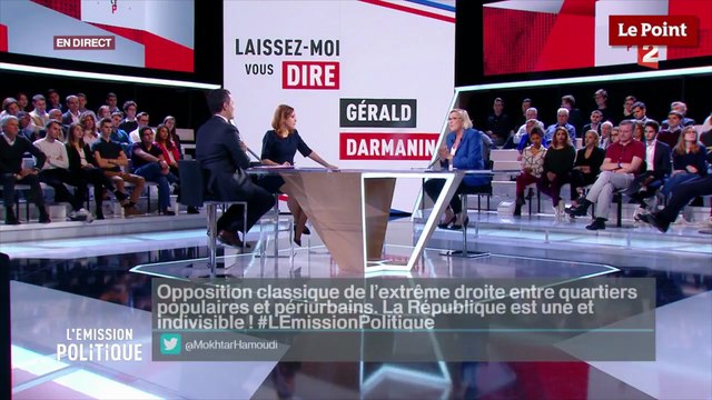 L'Émission politique - Marine Le Pen face à Gérald Darmanin