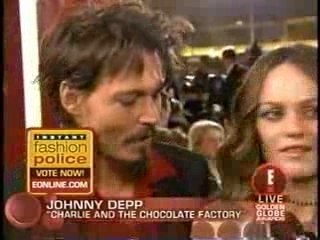Johnny Depp e Vanessa Paradis ai Golden Globe