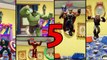Five Superheroes Jumping on the Bed | 5 Little Monkeys Song with Pixar The Incredibles & Avengers