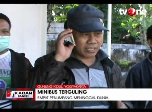 Minibus Terguling di Gunung Kidul, 4 Orang Tewas