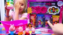 ✿ Learn Colors with Kids Bath Paint Dora the Explorer Peppa Pig Bath Toys Dora and Friends