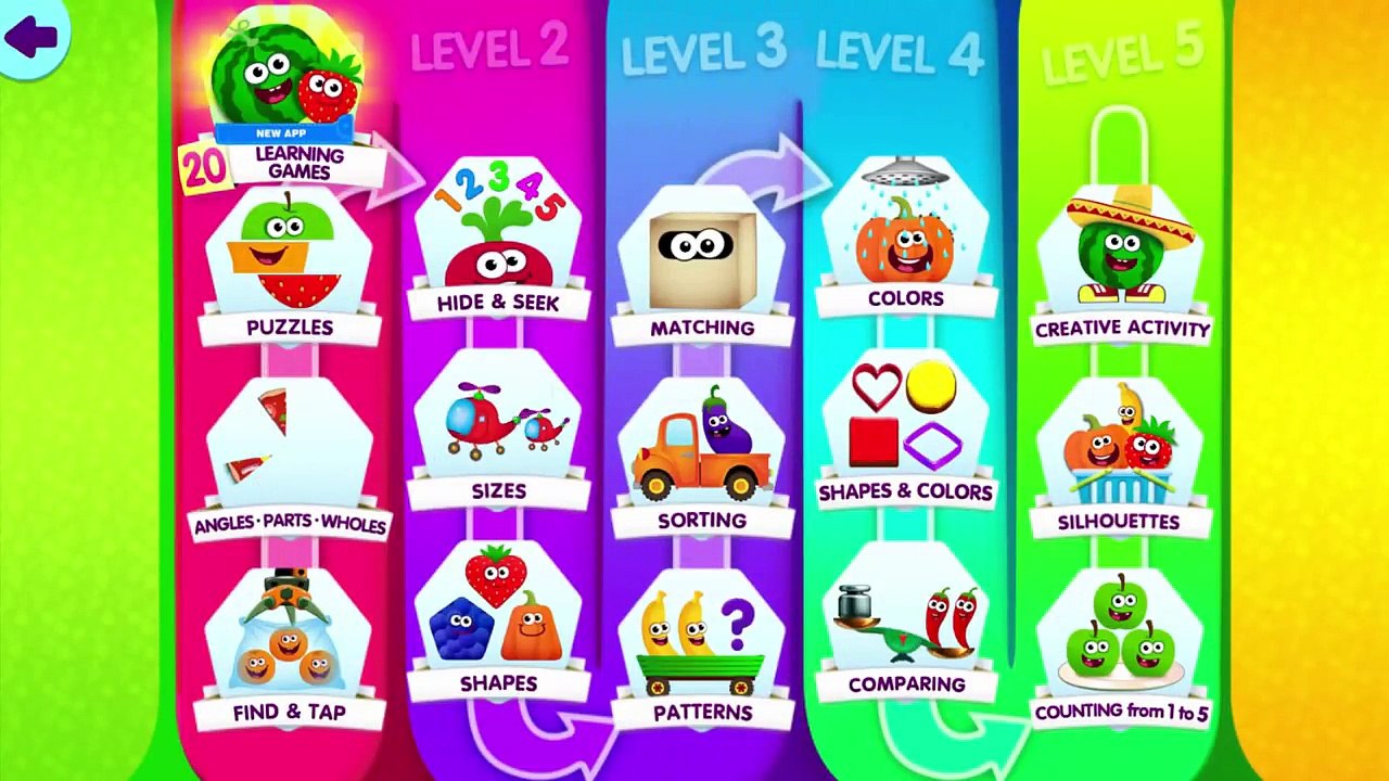 Fun Baby Learning Games - Baby First Time Learn New Color Letter Numbers Shapes With Funny Food 2