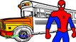 Spiderman and School Bus Coloring Book Coloring Pages Kids Fun Art Activities Video For Kids