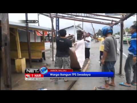 Warga Ambon bangun TPS Swadaya untuk Pilpres 2014 - NET17