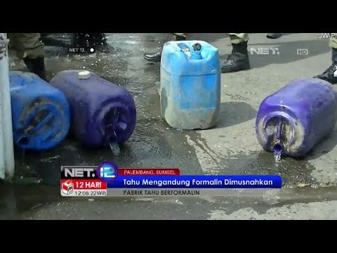 Ribuan tahu mengandung formalin dimusnahkan satpol pp di Sumsel - NET12