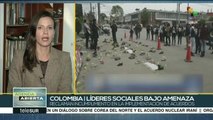 Colombianos exigen al Estado cumplir con los acuerdos de paz