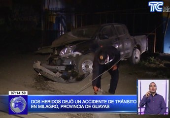 Dos heridos dejó un accidente de tránsito en Milagro