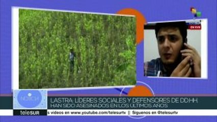 Lastra: Comunidades colombianas se encuentran totalmente amenazadas