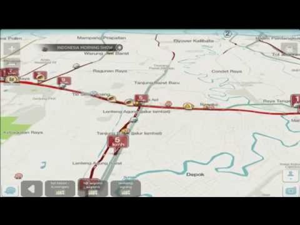 Kondisi Lalu Lintas 22 Agustus 2014 Menggunakan Aplikasi WAZE -IMS