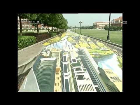 NET24 Lukisan 3 Dimensi Raksasa Pecahkan 2 Rekor Dunia Sekaligus Sebagai yang Terpanjang dan Terleba