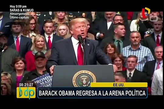 EEUU: Barack Obama regresa a la política a nueve meses de dejar la presidencia