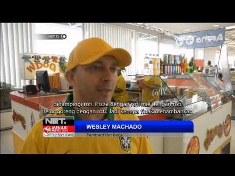 Hot dogs dengan warna warni bendera peserta piala dunia - NET12
